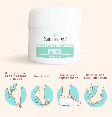 Desodorante Natural para Pies Tea Tree – NaturalDry